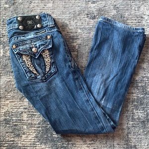 💛Miss me rhinestone Angel wings jeans💛